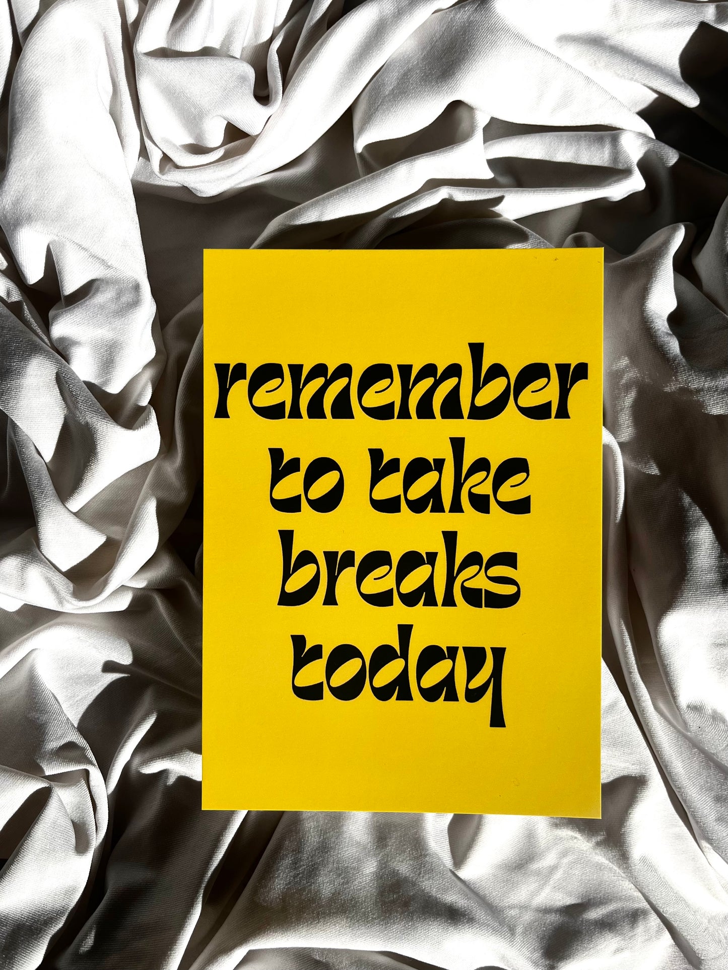Postkarte "Remember to take breaks today" -by Pullunderblüte