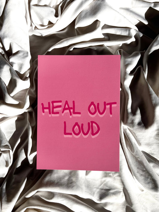 Postkarte "Heal out loud" -by Pullunderblüte