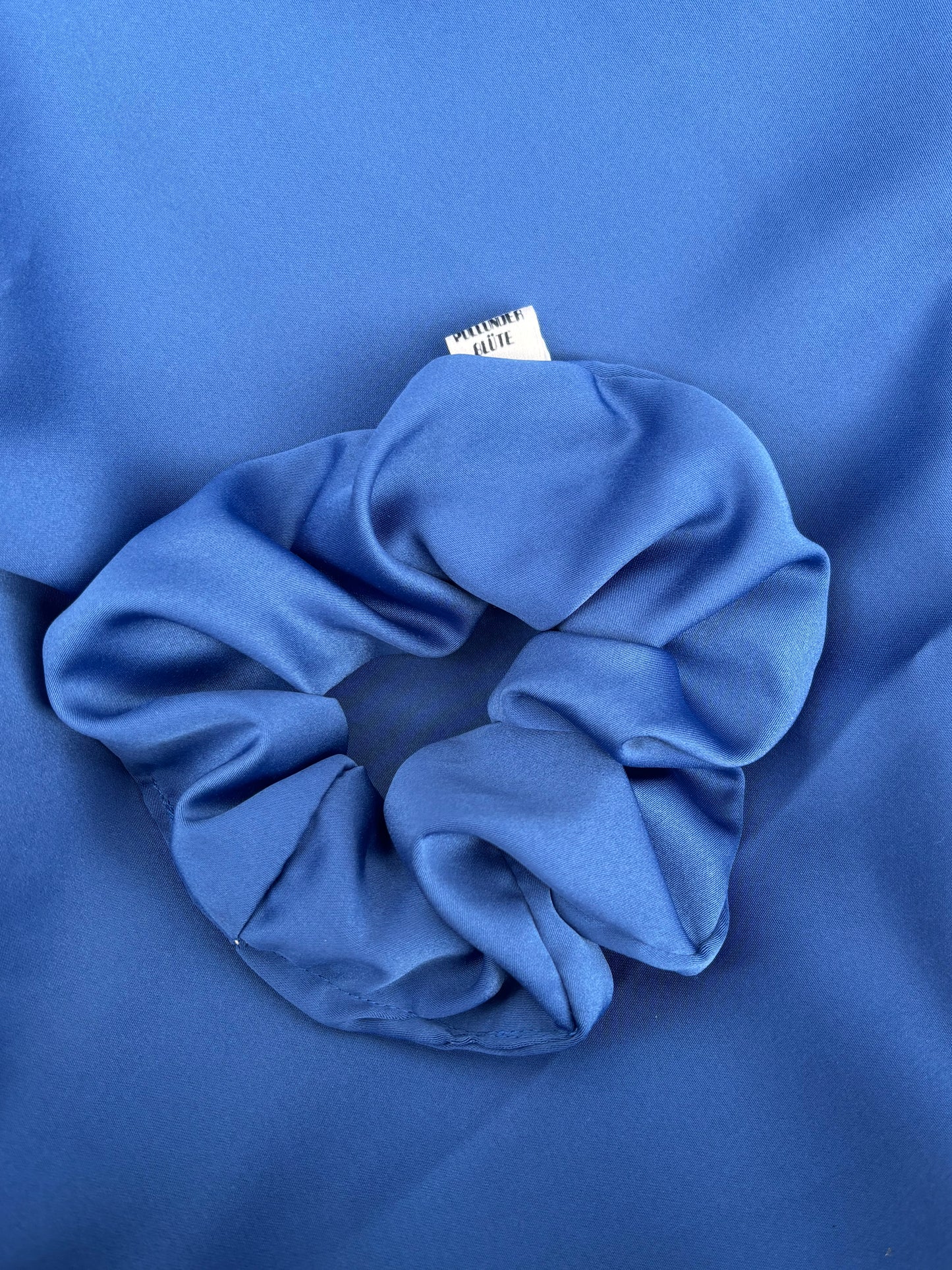 Scrunchie Pilea - SATIN BLAU