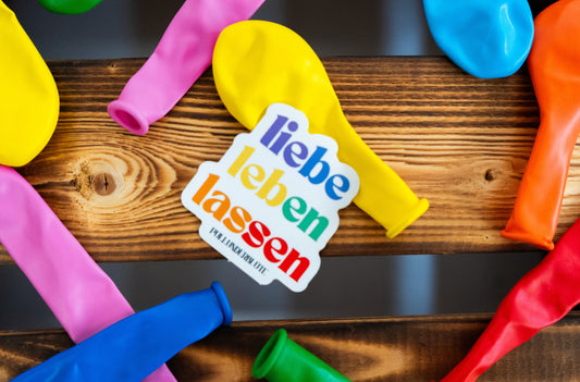 sticker LIEBE LEBEN LASSEN -by Pullunderblüte