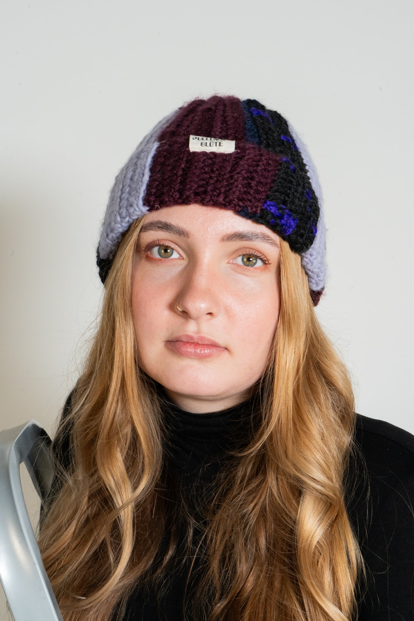 crochet_BEANIE lilaredblack