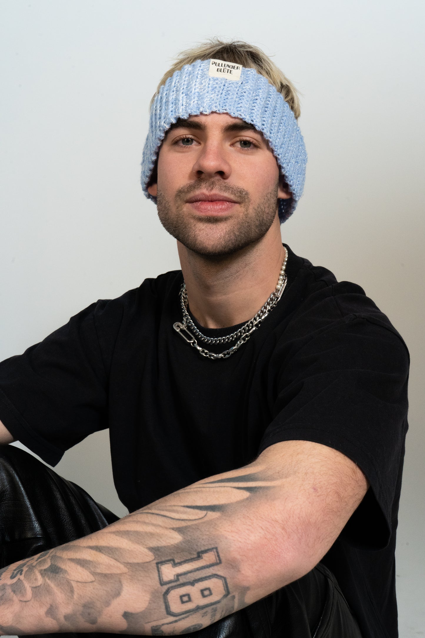 crochet headband_babybluewhite