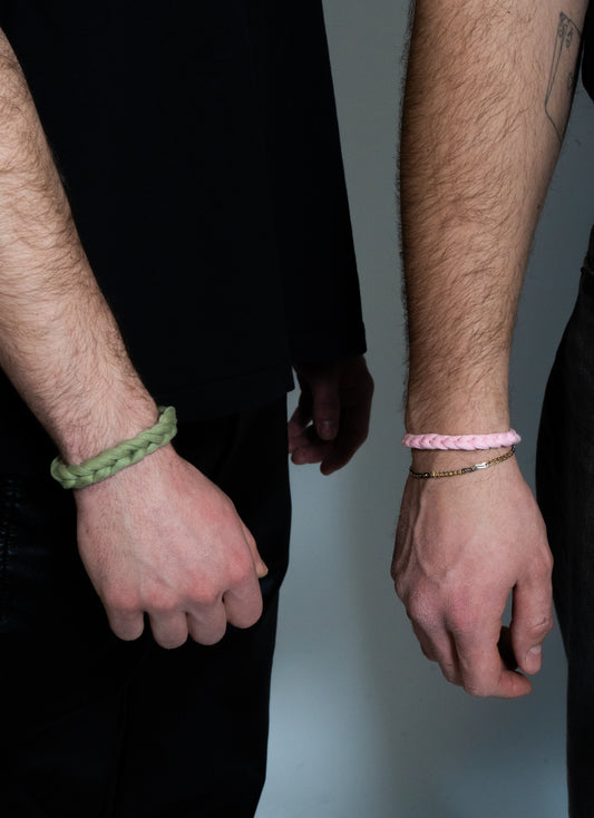 chunky bracelet- pink -by Pullunderblüte