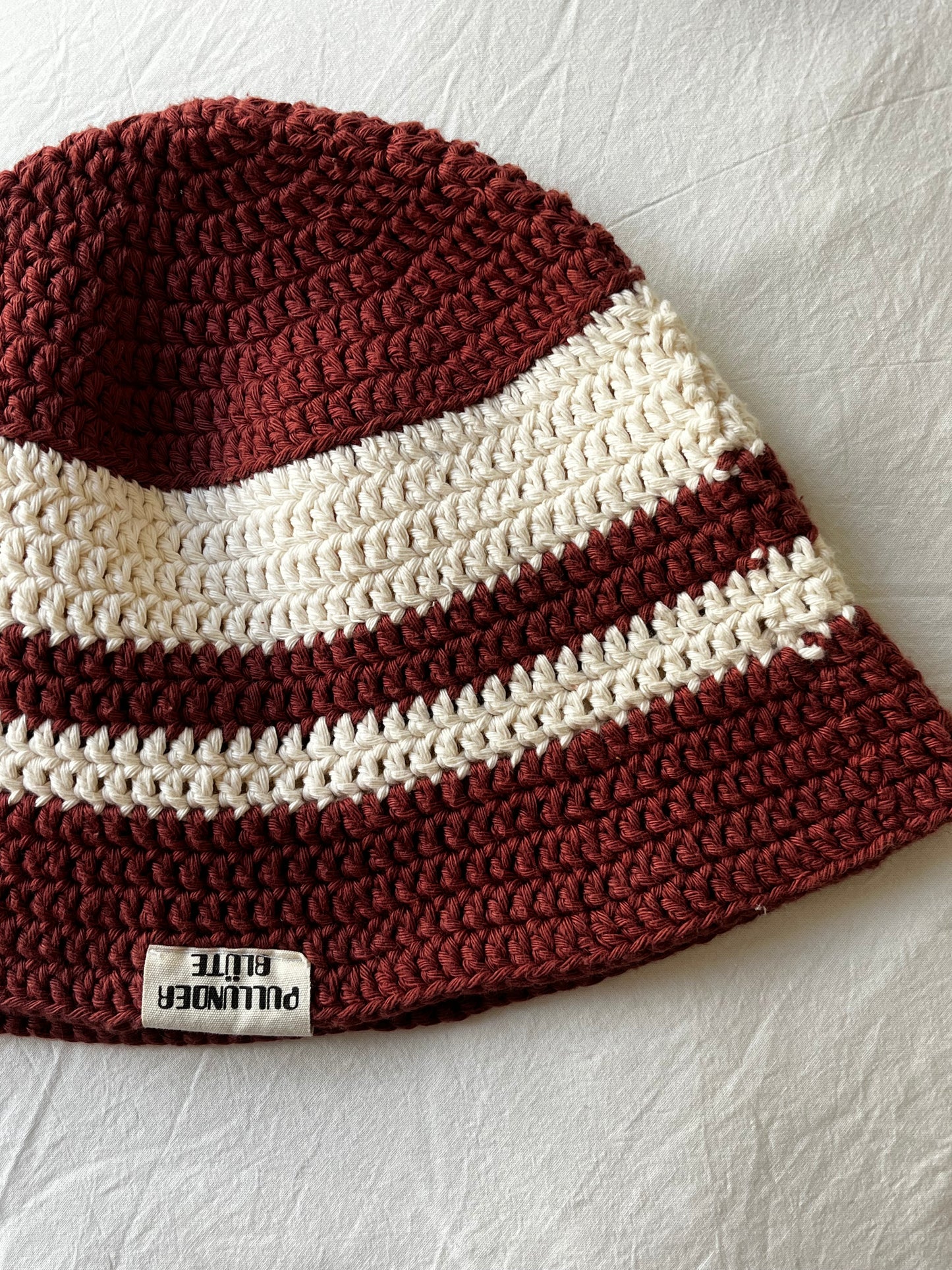 BUCKET HAT/ FISCHERHUT bordeaux_beige