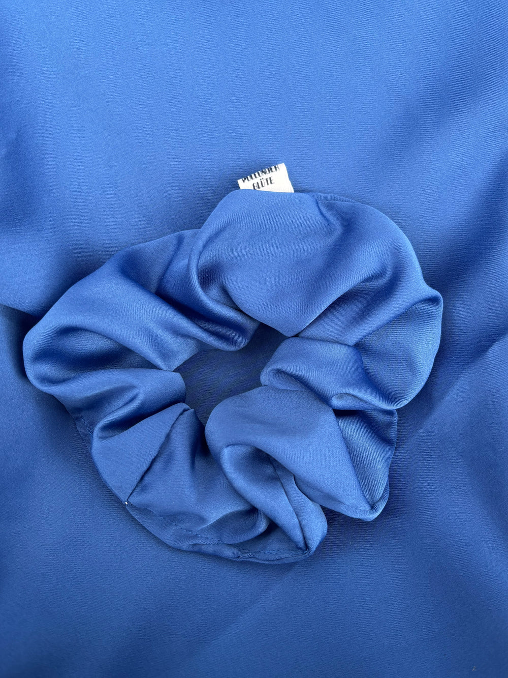Scrunchie Pilea - SATIN BLAU