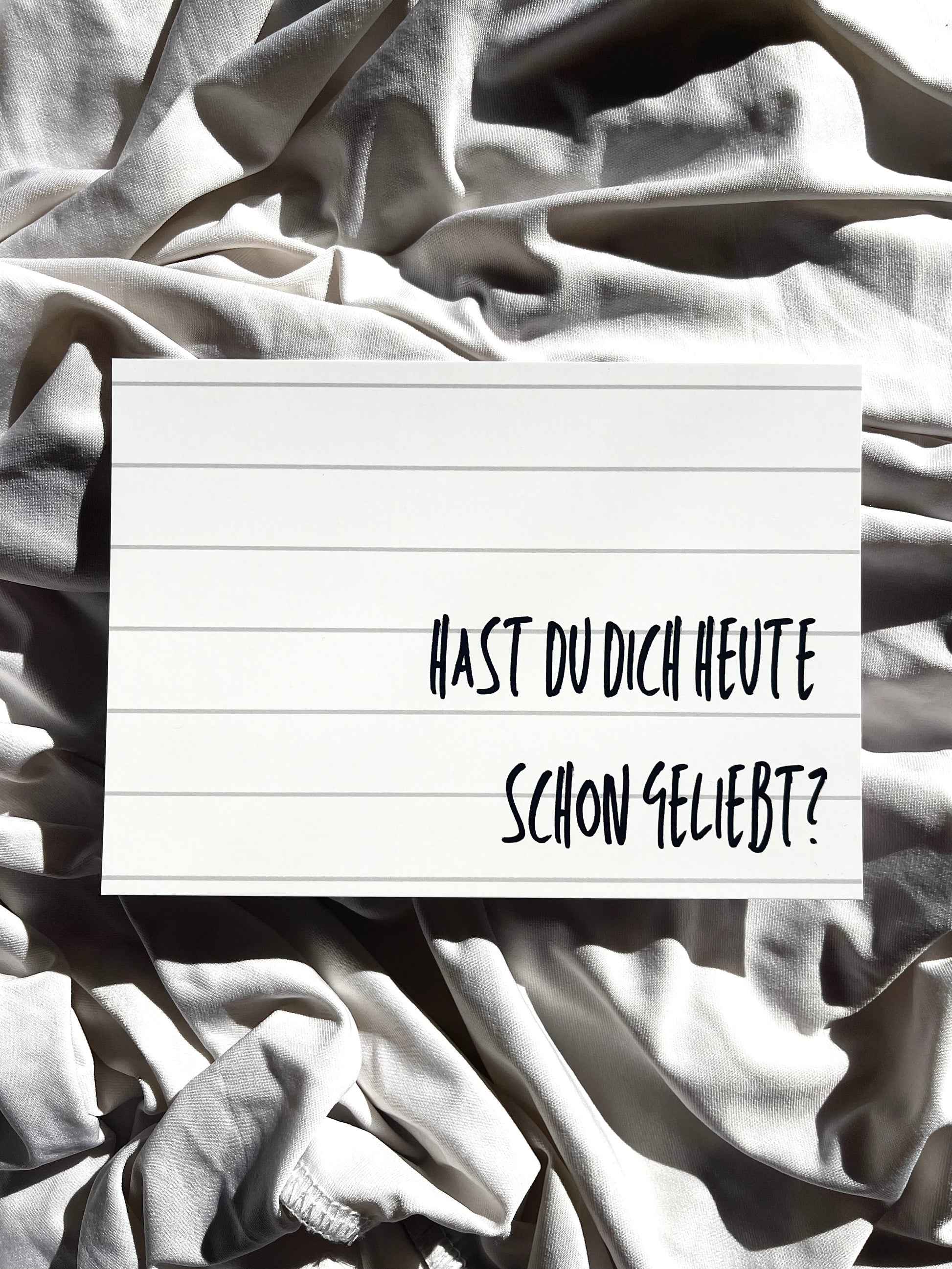 Postkarte "Hast du dich heute schon geliebt?" -by Pullunderblüte