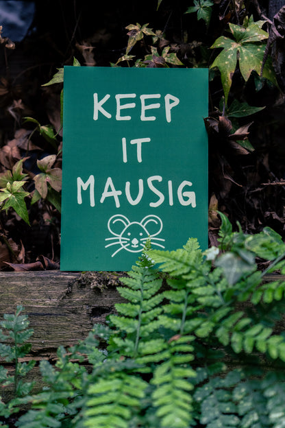 Postkarte "Keep it mausig"