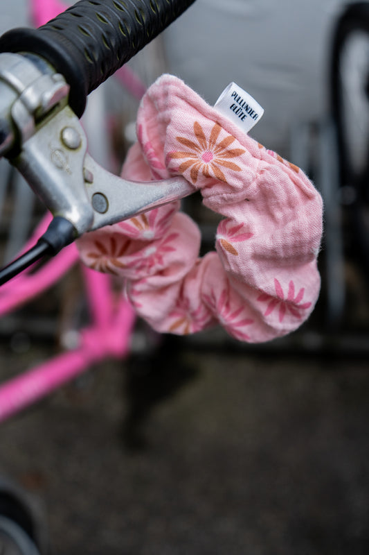 Scrunchie Pilea - Rosa Blümchen
