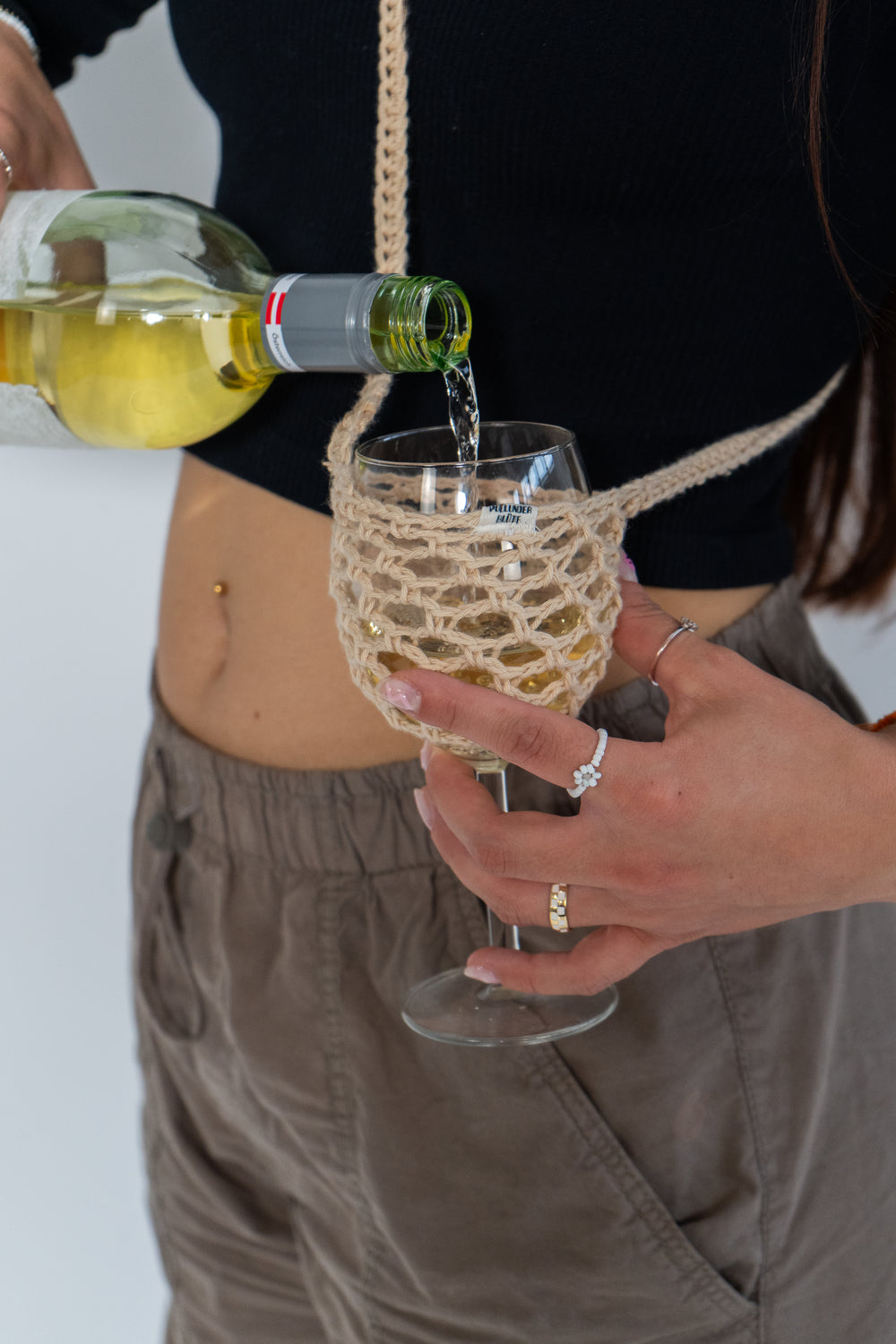 WEINGLASHALTER VITIS - beige -by Pullunderblüte