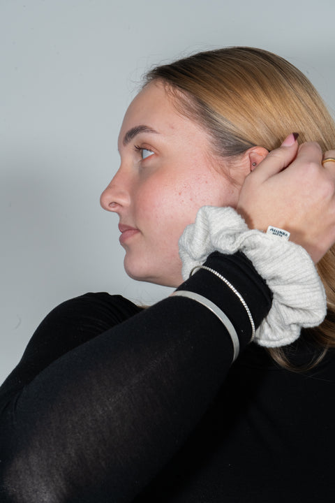 Scrunchie Pilea - Beiger Jersey -by Pullunderblüte