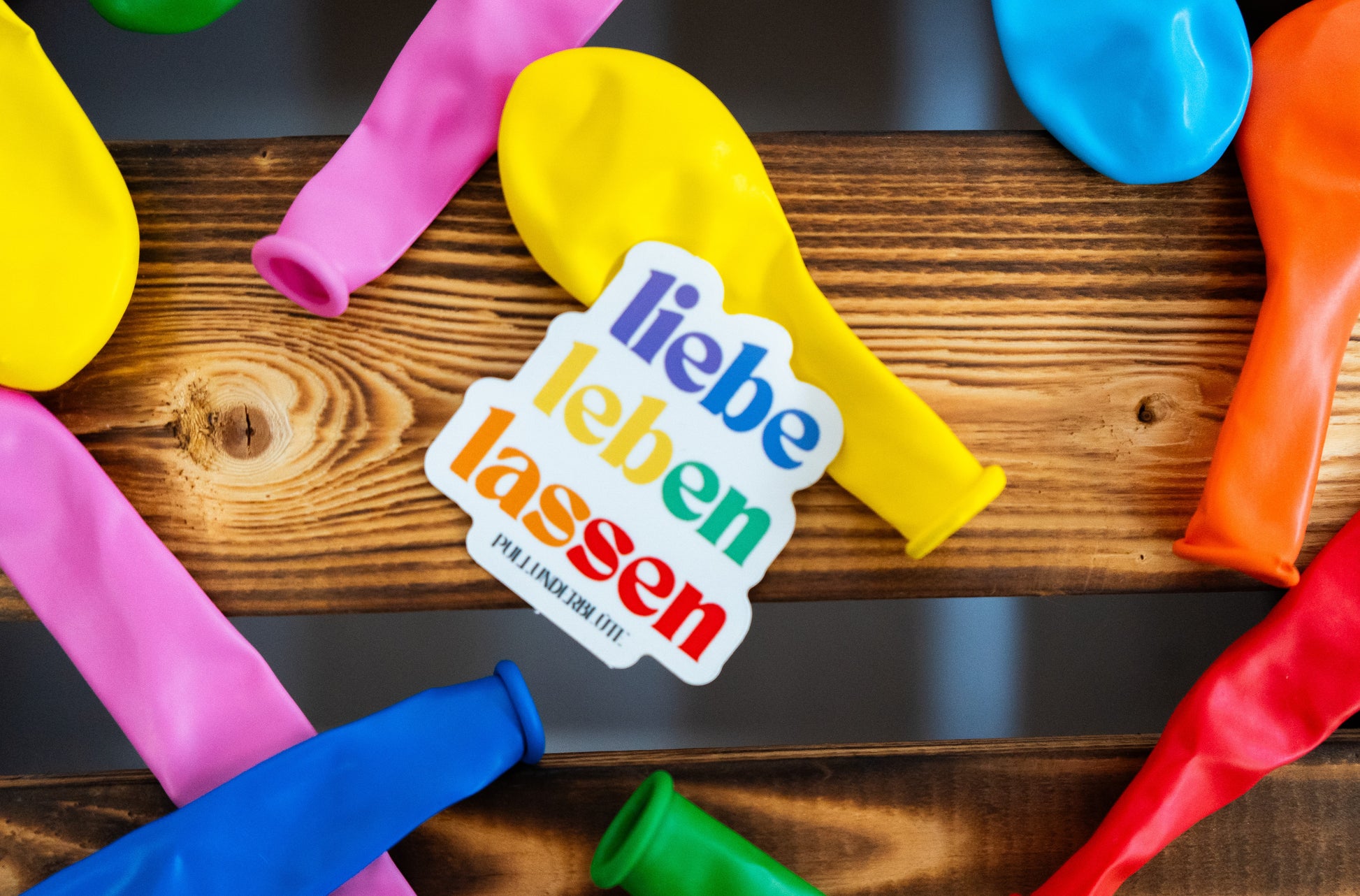 sticker LIEBE LEBEN LASSEN -by Pullunderblüte