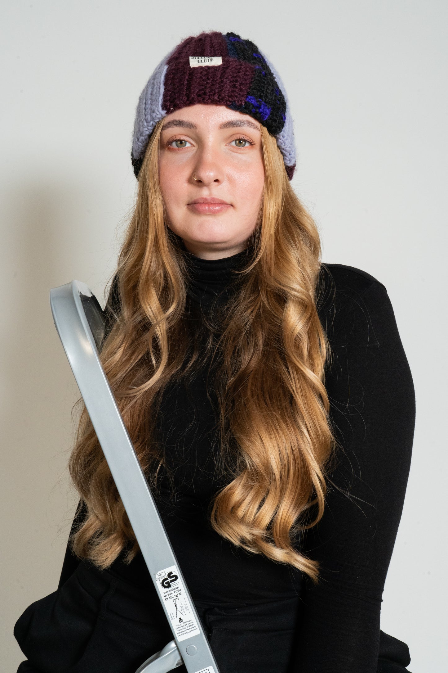 crochet_BEANIE lilaredblack