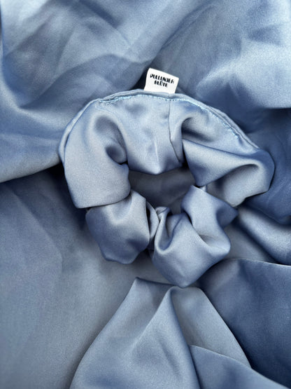 Scrunchie Pilea - SATIN GRAUBLAU
